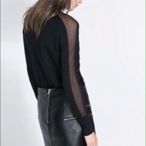 Zara Sheer Stripe Sweater